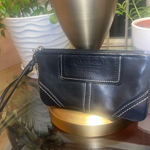 Leather Coach Wristlet